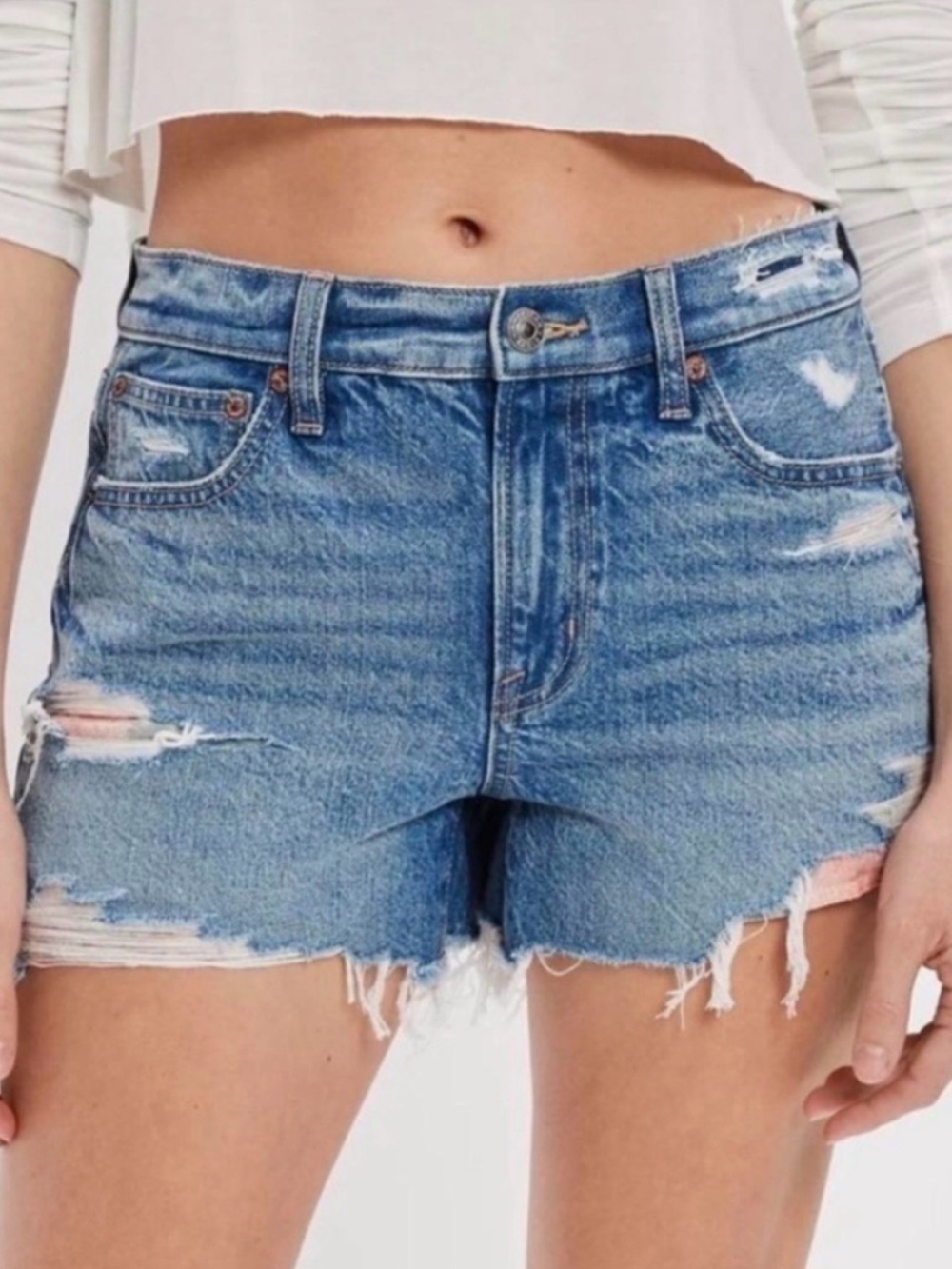 American Eagle Distressed Denim Shorts